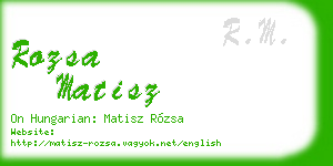 rozsa matisz business card